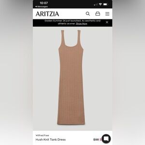 Aritzia Wilfred Free Hush Knit Tank Dress